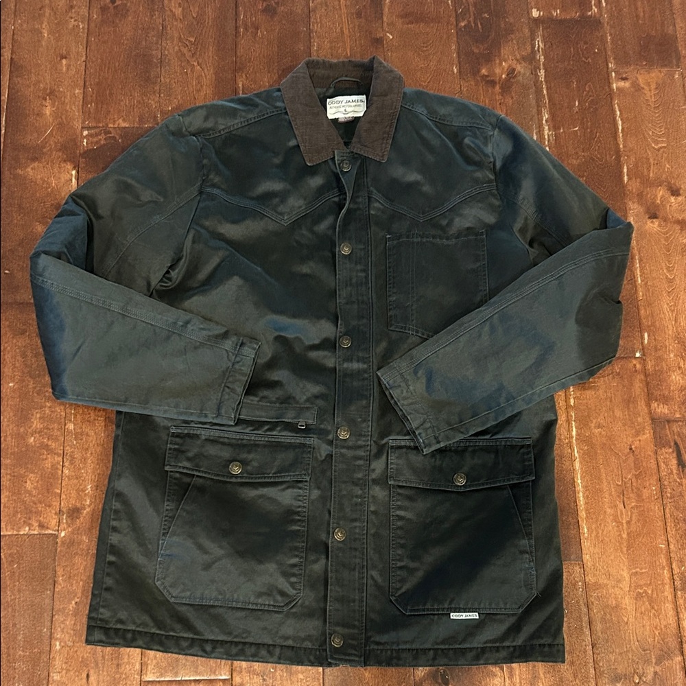 Men's Dark Jacket with Contrasting Collar